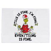 Grand Sac Cadeau Grinch | Everything is Fine (Dos)