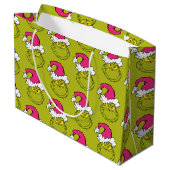Grand Sac Cadeau Grinch in Pink Santa Hat (Dos Angle)