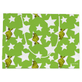 Grand Sac Cadeau Grinch Peeking Star Pattern (Dos)