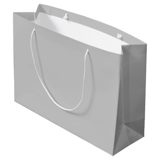 Grand Sac Cadeau Gris Géométrique Pâle et Doux (Dos Angle)