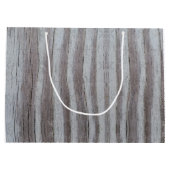 Grand Sac Cadeau Gris gris de bois de grange (Dos)