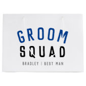 Grand Sac Cadeau Groom Squad | Moderne Bachelor Groomsman Design (Devant)