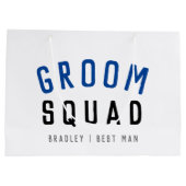 Grand Sac Cadeau Groom Squad | Moderne Bachelor Groomsman Design (Dos)