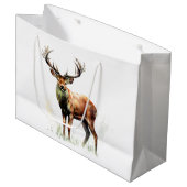 Grand Sac Cadeau Gros Cerf Raté (Devant Angle)