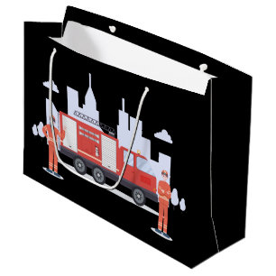 Grand Sac Cadeau Groupe de travail cool des pompiers