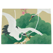 Grand Sac Cadeau Grue et pin japonais (Devant)