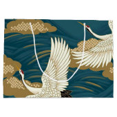 Grand Sac Cadeau Grues japonaises (Dos)