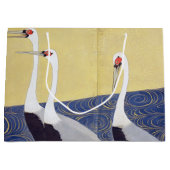 Grand Sac Cadeau Grues japonaises (détail), Kiitsu (Devant)