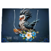 Grand Sac Cadeau Grumpy Bird lundi. (Devant)