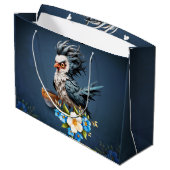 Grand Sac Cadeau Grumpy Bird lundi. (Dos Angle)