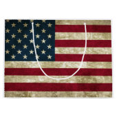 Grand Sac Cadeau Grunge de drapeau des Etats-Unis (Devant)