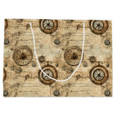 Grand Sac Cadeau Grunge Rustic Steampunk Horloge (9) (Dos)