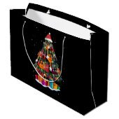 Grand Sac Cadeau Guitare Arbre de Noël Drôle (Dos Angle)