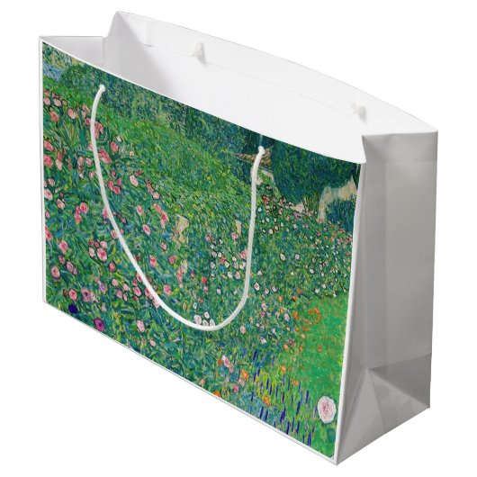 Grand Sac Cadeau Gustav Klimt - Paysage du jardin italien (Dos Angle)