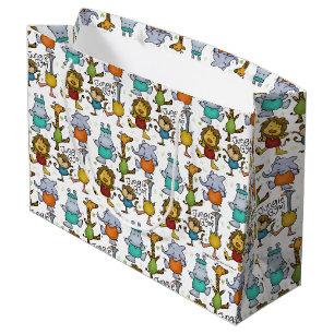 Grand Sac Cadeau Gymnase Jungle Exercice Animaux