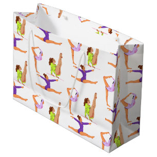 Grand Sac Cadeau Gymnastique saut Cartwheel fête d'anniversaire Gif