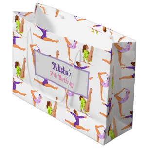 Grand Sac Cadeau Gymnastique saut Cartwheel fête d'anniversaire Gif