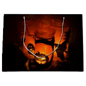 Grand Sac Cadeau Halloween Amusants avec Citrouilles, Fantôme & Sor (Devant)