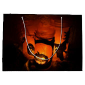 Grand Sac Cadeau Halloween Amusants avec Citrouilles, Fantôme & Sor (Dos)