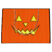 Grand Sac Cadeau Halloween Avec Visage Jack-o-lant (Devant)