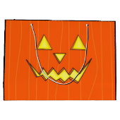 Grand Sac Cadeau Halloween Avec Visage Jack-o-lant (Dos)