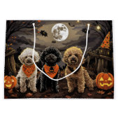 Grand Sac Cadeau Halloween caniche Éffrayant (Devant)