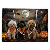 Grand Sac Cadeau Halloween caniche Éffrayant (Dos)