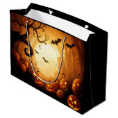 Grand Sac Cadeau Halloween/chauve-souris/Citrouille/automne (Dos Angle)