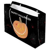 Grand Sac Cadeau Halloween Citrouille Happy Halloween (Dos Angle)