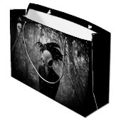 Grand Sac Cadeau Halloween crâne d'oiseau déplaisant (Dos Angle)