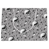 Grand Sac Cadeau Halloween crâne et insectes (Devant)