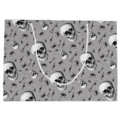 Grand Sac Cadeau Halloween crâne et insectes (Dos)