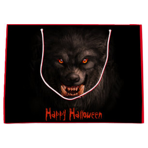 Grand Sac Cadeau Halloween du loup-garou (Lycanthropie)