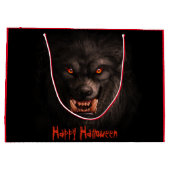 Grand Sac Cadeau Halloween du loup-garou (Lycanthropie) (Dos)