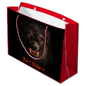 Grand Sac Cadeau Halloween du loup-garou (Lycanthropie) (Dos Angle)