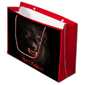Grand Sac Cadeau Halloween du loup-garou (Lycanthropie) (Devant Angle)