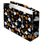 Grand Sac Cadeau Halloween Ghost Bats Citrouille crâne (Dos Angle)