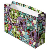 Grand Sac Cadeau Halloween Motif Zombies (Dos Angle)
