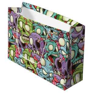 Grand Sac Cadeau Halloween Motif Zombies
