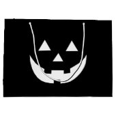 Grand Sac Cadeau Halloween noir blanc Jack-o'-lantern effrayant tra (Dos)