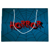 Grand Sac Cadeau Halloween Party Red Horror Spider Web Blue Effraye (Devant)