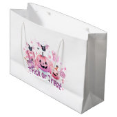 Grand Sac Cadeau Halloween rose (Devant Angle)