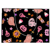 Grand Sac Cadeau Halloween rose (Dos)