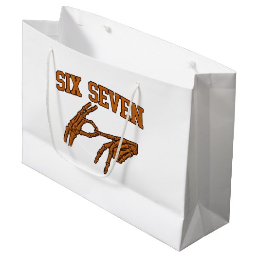 Grand Sac Cadeau Halloween Six Sept Mèmes Langue Des Signes 67 Maso (Devant Angle)