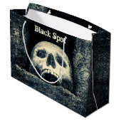 Grand Sac Cadeau Halloween Skull Black Spot Pirate Party (Dos Angle)