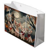 Grand Sac Cadeau Halloween sphynx chats Éffrayant (Dos Angle)