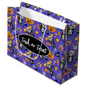 Grand Sac Cadeau Halloween Trick ou Treat (Devant Angle)