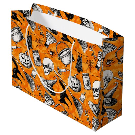 Grand Sac Cadeau Halloween vintage (Dos Angle)