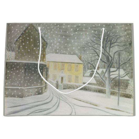 Grand Sac Cadeau Halstead Road à Neige (par Eric Ravilious) (Devant)