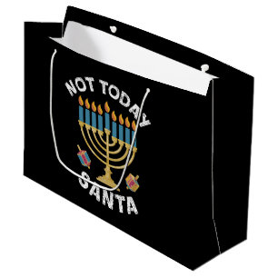 Grand Sac Cadeau Hanukkah Pas aujourd'hui Père Noël juif Chanukah